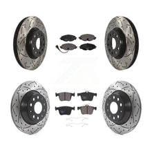 Charger l'image dans la galerie, Front Rear Coat Drill Slot Disc Brake Rotors Ceramic Pad Kit For Audi TT Quattro