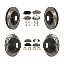 Load image into Gallery viewer, Front Rear Drill Slot Brake Rotors Ceramic Pad Kit For Kia Sorento Hyundai Santa