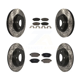 [Front+Rear] 2019-2021 Mazda CX-3 AWD Performance Drilled & Slotted Brake Rotor & Ceramic Pads Kit For Max Braking