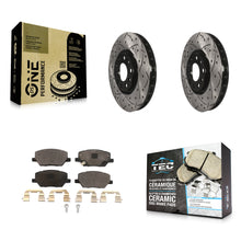Load image into Gallery viewer, Front Drill Slot Brake Rotor Ceramic Pad Kit For Jeep Renegade Compass Fiat 500X