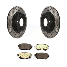 [Rear] 2016-2021 Mazda 6 Performance Drilled & Slotted Brake Rotor & Ceramic Pads Kit For Max Braking