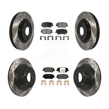 Charger l'image dans la galerie, Front Rear Coated Drilled Slot Disc Brake Rotors Ceramic Pad Kit For Kia Sorento