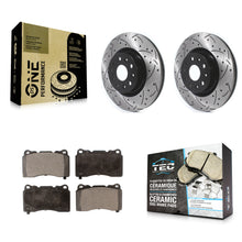 Load image into Gallery viewer, Front Drill Slot Disc Brake Rotor Ceramic Pad Kit For Cadillac CTS CT6 Chevrolet