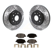 Charger l&#39;image dans la galerie, Front Coated Drilled Slot Disc Brake Rotors Ceramic Pad Kit For Chevrolet Camaro