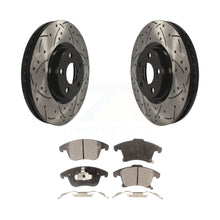 Charger l&#39;image dans la galerie, Front Drilled Slot Brake Rotors Ceramic Pad Kit For Ford Police Responder Hybrid