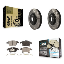 Load image into Gallery viewer, Front Drilled Slot Brake Rotors Ceramic Pad Kit For Ford Police Responder Hybrid