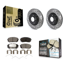 Load image into Gallery viewer, Front Drill Slot Brake Rotors Ceramic Pad Kit For Hyundai Sonata Kia Optima Niro
