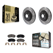 Load image into Gallery viewer, Front Drilled Slot Disc Brake Rotor Ceramic Pad Kit For Subaru Crosstrek Impreza