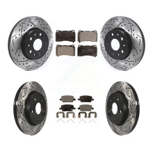 Charger l'image dans la galerie, Front Rear Coat Drill Slot Disc Brake Rotor Ceramic Pad Kit For Chevrolet Camaro