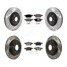 Charger l'image dans la galerie, Front Rear Coated Drill Slot Disc Brake Rotors Ceramic Pad Kit For Ford Focus ST