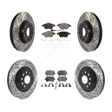 Load image into Gallery viewer, Front Rear Drill Slot Disc Brake Rotors Ceramic Pad Kit For Volkswagen Passat CC