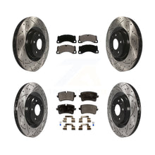 Load image into Gallery viewer, [Front+Rear] 2017 Porsche Macan Base Performance Drilled &amp; Slotted Brake Rotor &amp; Ceramic Pads Kit For Max Braking