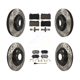 Front Rear Drilled Slot Brake Rotor Ceramic Pad Kit For 2016 Audi Q5 FLEX engine