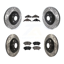 Charger l'image dans la galerie, Front Rear Coat Drill Slot Disc Brake Rotors Ceramic Pad Kit For Audi A4 Quattro