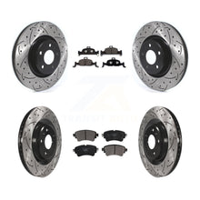 Charger l'image dans la galerie, Front Rear Drilled Slot Brake Rotor Ceramic Pad Kit For Audi Q5 A5 Quattro A4 A6
