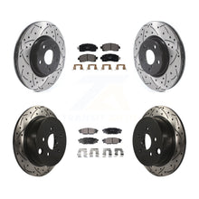 Charger l'image dans la galerie, Front Rear Coated Drill Slot Disc Brake Rotor Ceramic Pad Kit For Subaru Impreza