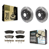 Rear Drilled Slot Brake Rotor Ceramic Pad Kit For Toyota Camry RAV4 Lexus NX200t