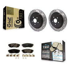 Load image into Gallery viewer, Rear Drilled Slot Disc Brake Rotor Ceramic Pad Kit For Lexus RX350 RX450h RX350L