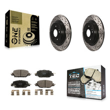 Load image into Gallery viewer, [Rear] 2017-2022 Honda CR-V Performance Drilled &amp; Slotted Brake Rotor &amp; Ceramic Pads Kit For Max Braking