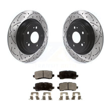 Load image into Gallery viewer, Rear Coated Drill Slot Disc Brake Rotors Ceramic Pad Kit For 2017-2020 Acura MDX