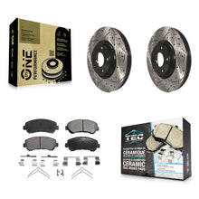 Load image into Gallery viewer, Front Coated Drilled Slotted Disc Brake Rotors Ceramic Pad Kit For Nissan Maxima