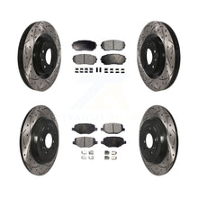 Charger l'image dans la galerie, Front Rear Drill Slot Disc Brake Rotor Ceramic Pad Kit For Ford Edge Lincoln MKX