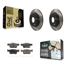 Load image into Gallery viewer, Rear Coated Drill Slot Disc Brake Rotors Ceramic Pad Kit For Honda Insight Civic