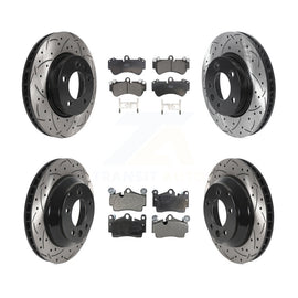 Front Rear Disc Brake Rotor Ceramic Pad Kit (6Pc) For Porsche Cayenne Volkswagen