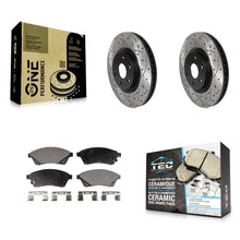 Load image into Gallery viewer, Front Drilled Slot Disc Brake Rotor &amp; Ceramic Pad Kit For Cadillac SRX Saab 9-4X