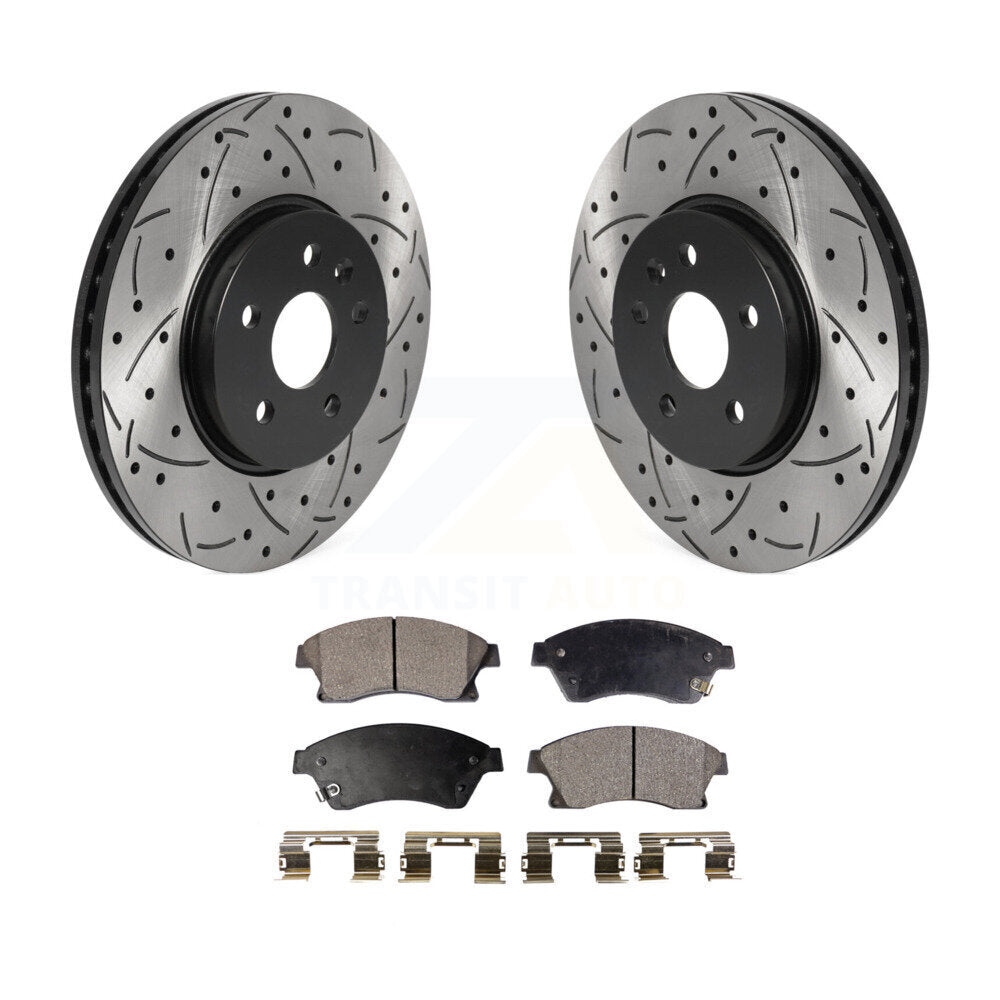 Front Drilled Slot Brake Rotor & Ceramic Pad Kit For Chevrolet Buick Encore Trax