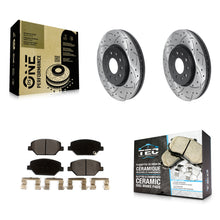 Charger l'image dans la galerie, Front Drilled Slot Brake Rotor Ceramic Pad Kit For Chevrolet Equinox GMC Terrain