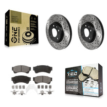 Load image into Gallery viewer, Front Drill Slot Brake Rotor Ceramic Pad Kit For Ford Fusion Mazda 6 Lincoln MKZ