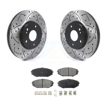 Charger l&#39;image dans la galerie, Front Drilled Slot Disc Brake Rotors Ceramic Pad Kit For Honda Odyssey Acura MDX