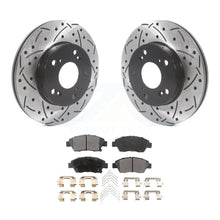 Load image into Gallery viewer, Front Drill Slot Disc Brake Rotor Ceramic Pad Kit For Honda Civic Acura RSX CR-Z