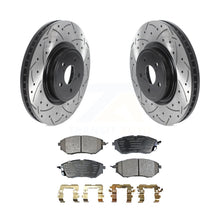 Charger l&#39;image dans la galerie, Front Drill Slot Brake Rotors Ceramic Pad Kit For Subaru Forester Outback Legacy