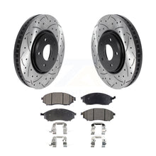 Charger l&#39;image dans la galerie, Front Drilled Slot Brake Rotors Ceramic Pad Kit For Infiniti FX35 FX37 QX70 FX45