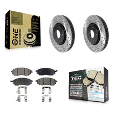 Charger l'image dans la galerie, Front Drilled Slot Brake Rotors Ceramic Pad Kit For Infiniti FX35 FX37 QX70 FX45
