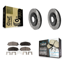 Charger l'image dans la galerie, Front Drilled Slot Brake Rotors Ceramic Pad Kit For Nissan TITAN Armada INFINITI