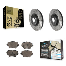 Load image into Gallery viewer, Front Drilled Slot Brake Rotor Ceramic Pad Kit For BMW X1 Mini Cooper Countryman