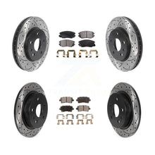 Load image into Gallery viewer, Front Rear Drilled Slot Brake Rotor Ceramic Pad Kit For Chevrolet Malibu Limited