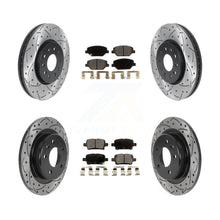 Load image into Gallery viewer, Front Rear Drill Slot Disc Brake Rotor Ceramic Pad Kit For Chevrolet Equinox GMC