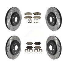 Charger l'image dans la galerie, Front Rear Drilled Slot Brake Rotor &amp; Ceramic Pad Kit For Chevrolet Traverse GMC