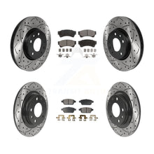Load image into Gallery viewer, Front Rear Drilled Slot Brake Rotors Ceramic Pad Kit For Ford Fusion Mazda 6 MKZ