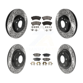 Front Rear Drilled Slot Brake Rotors Ceramic Pad Kit For Ford Fusion Mazda 6 MKZ