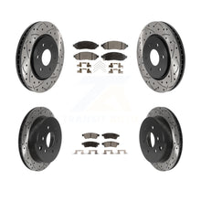 Charger l'image dans la galerie, Front Rear Drilled Slot Brake Rotor &amp; Ceramic Pad Kit For Nissan Frontier Xterra