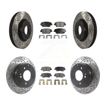 Charger l'image dans la galerie, Front Rear Drill Slot Brake Rotors Ceramic Pad Kit For Hyundai Sonata Kia Optima