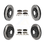 Front Rear Drilled Slot Brake Rotor & Ceramic Pad Kit For INFINITI Nissan Armada