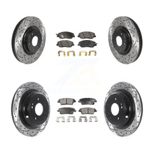 Charger l'image dans la galerie, Front Rear Drill Slot Brake Rotors Ceramic Pad Kit For 2012 Hyundai Genesis 3.8L