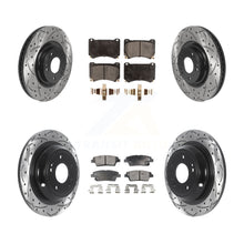 Load image into Gallery viewer, Front Rear Coat Drill Slot Disc Brake Rotors Ceramic Pad Kit For Hyundai Genesis