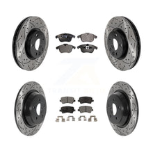 Load image into Gallery viewer, Front Rear Drilled Slot Brake Rotors Ceramic Pad Kit For Land Rover Range Evoque
